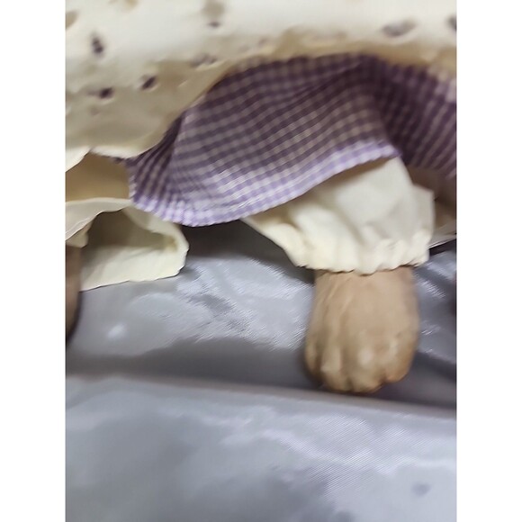 Vtg Shelve Sitter Rabbit Doll 22” Stuffed Body Ceramic Head And  Feet  Farmhouse - Picture 2 of 10